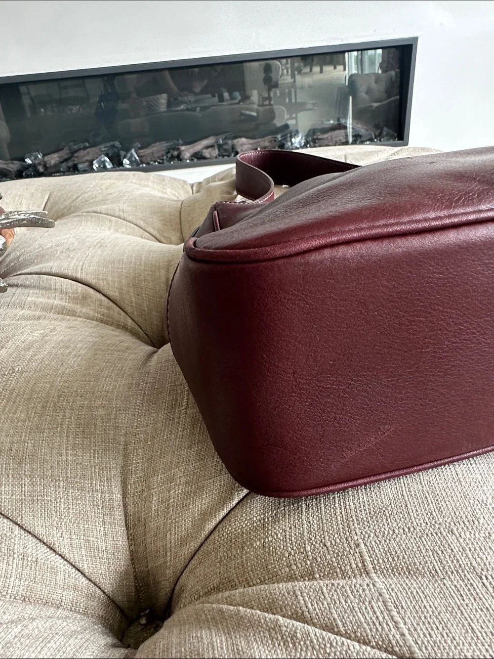 Coach Burgundy Leather Shoulder Bag